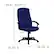 Alt View 13. Alamont Home - Contemporary Fabric Executive Swivel Office Chair - Navy Blue.