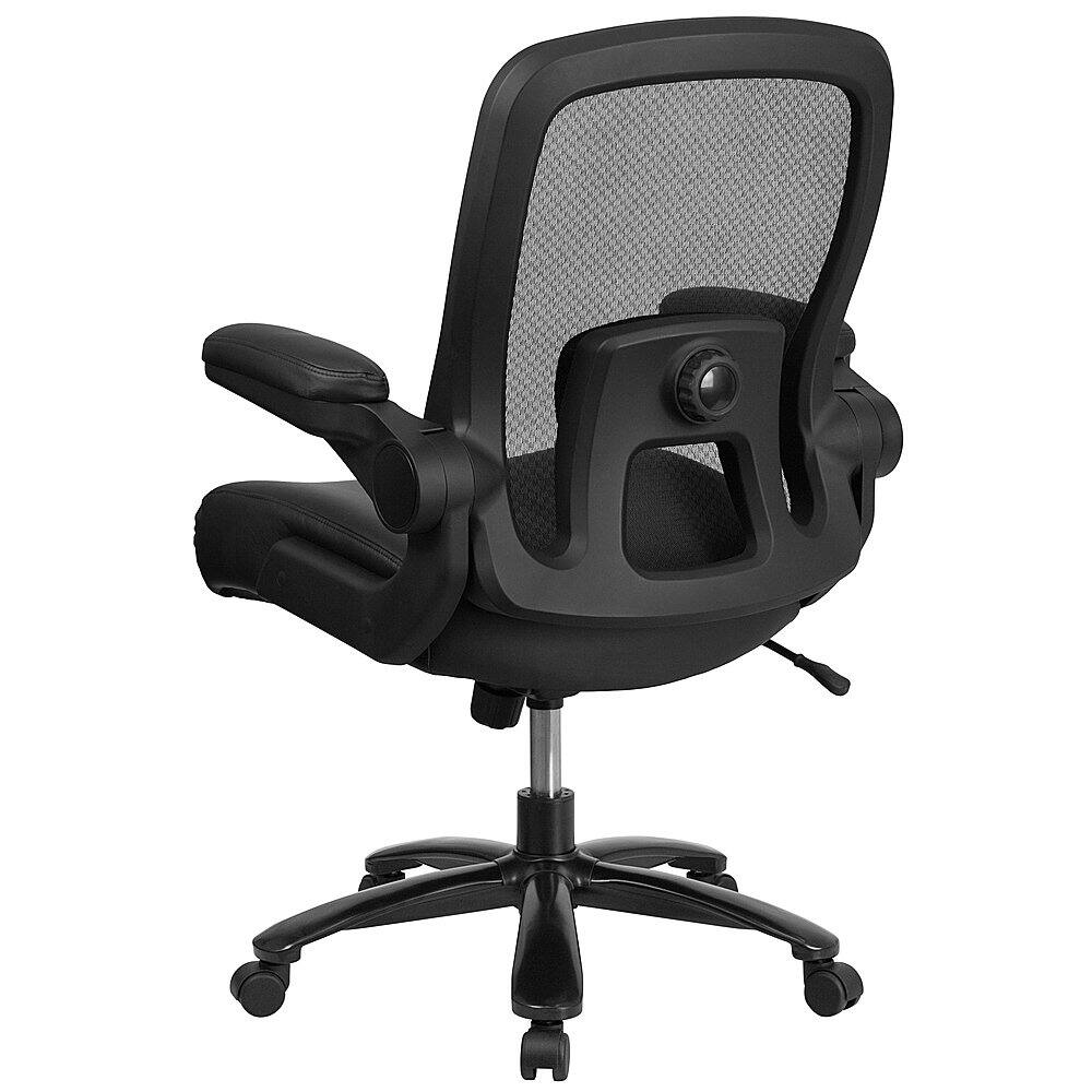 Alt View 14. Alamont Home - Hercules Big & Tall 500 lb. Rated Black Mesh/LeatherSoft Ergonomic Chair - Black LeatherSoft/Mesh.