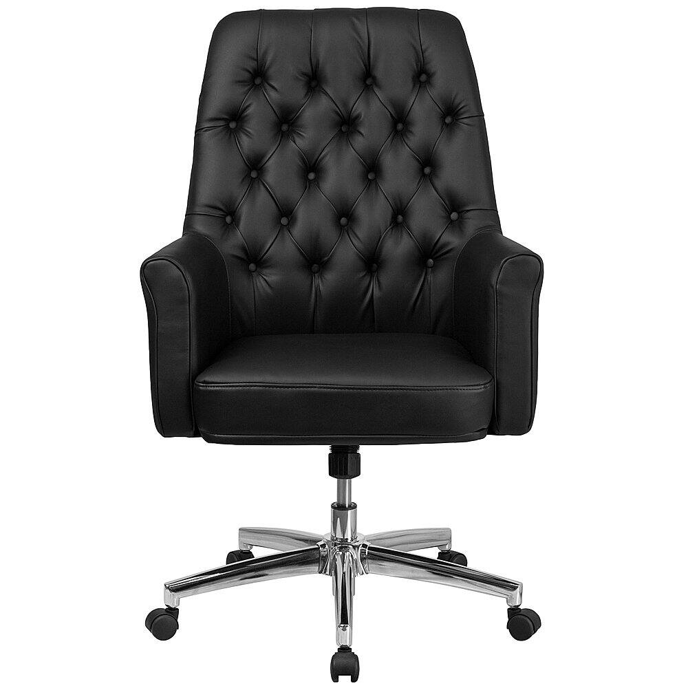 flash furniture mid back leather swivel office chair