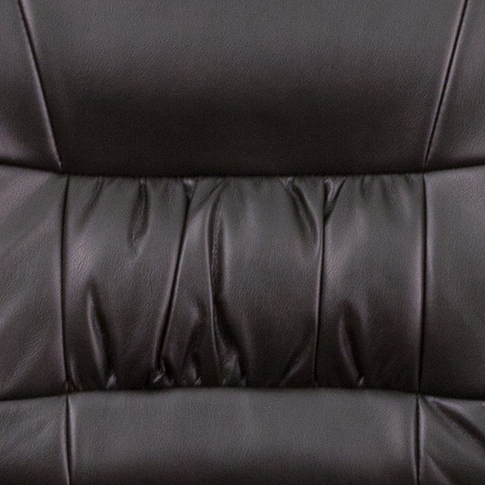 Alt View 18. Alamont Home - Haeger Contemporary Leather/Faux Leather Side Chair - Upholstered - Brown LeatherSoft/Black Frame.
