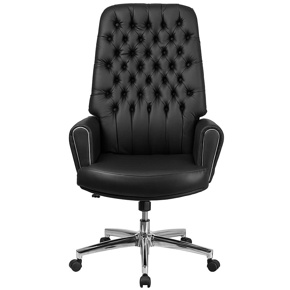 white tufted executive office chair