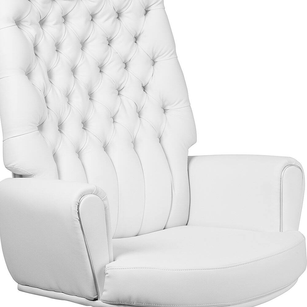 Alt View 15. Alamont Home - Rochelle Traditional Leather/Faux Leather Executive Swivel Office Chair - White.