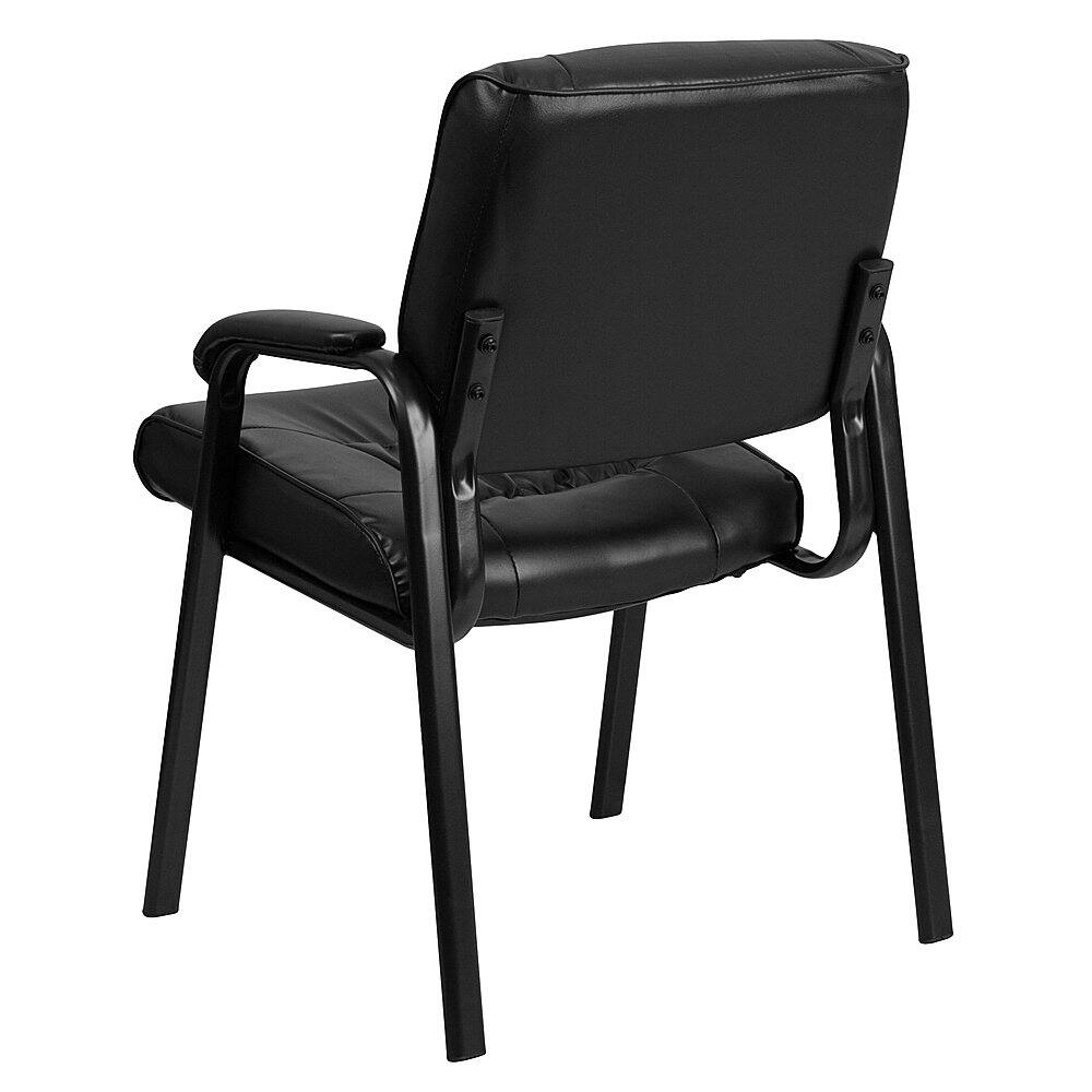 Alt View 14. Alamont Home - Haeger  Contemporary Leather/Faux Leather Side Chair - Upholstered - Black LeatherSoft/Black Frame.