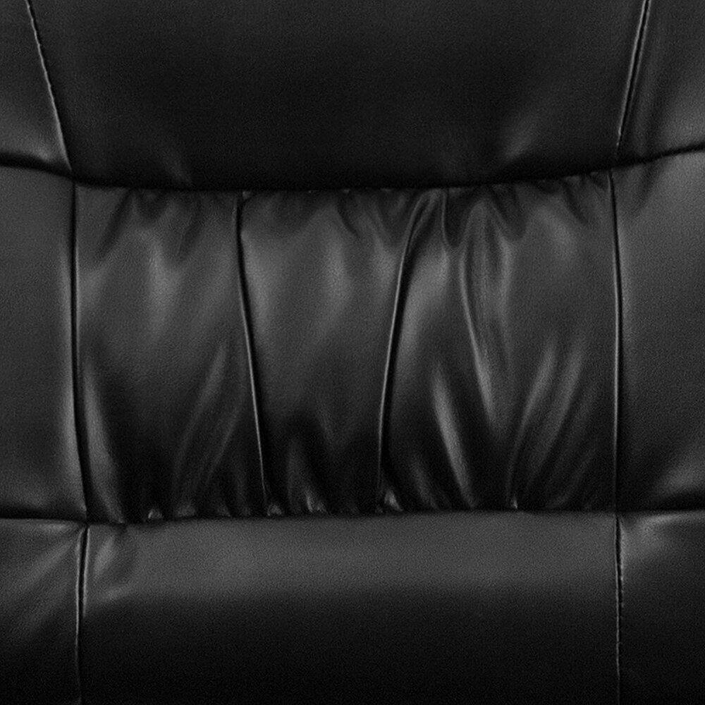 Alt View 18. Alamont Home - Haeger  Contemporary Leather/Faux Leather Side Chair - Upholstered - Black LeatherSoft/Black Frame.