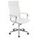 Front. Alamont Home - Hansel Contemporary Leather/Faux Leather Executive Swivel Ribbed High Back Office Chair - White.