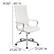 Alt View 13. Alamont Home - Hansel Contemporary Leather/Faux Leather Executive Swivel Ribbed High Back Office Chair - White.