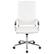 Alt View 11. Alamont Home - Hansel Contemporary Leather/Faux Leather Executive Swivel Ribbed High Back Office Chair - White.