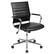 Front. Alamont Home - Hansel Contemporary Leather/Faux Leather Ribbed Executive Swivel Mid-Back Office Chair - Black.