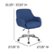 Alt View Zoom 13. Flash Furniture - Rochelle Home and Office Upholstered Mid-Back Molded Frame Chair in - Blue Fabric.