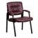Front. Alamont Home - Haeger Contemporary Leather/Faux Leather Side Chair - Upholstered - Burgundy LeatherSoft/Black Frame.
