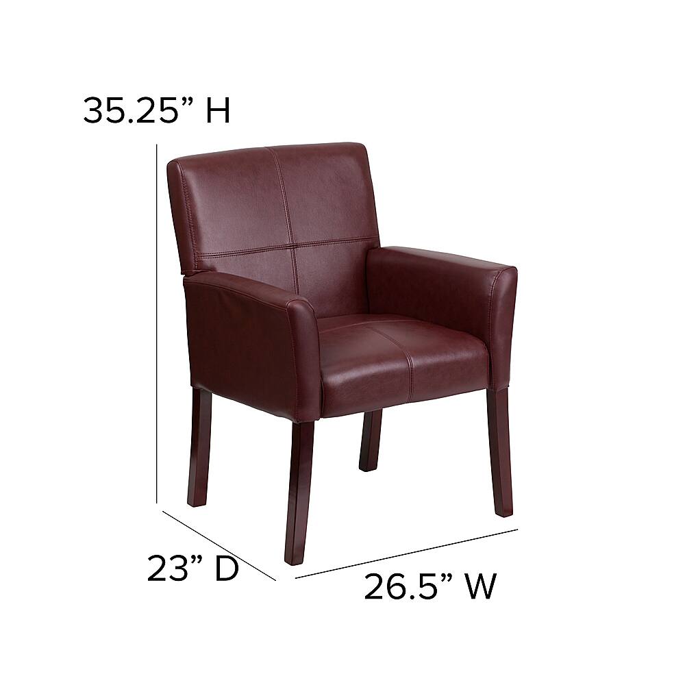 Alt View 13. Alamont Home - Taylor  Contemporary Leather/Faux Leather Side Chair - Upholstered - Burgundy.