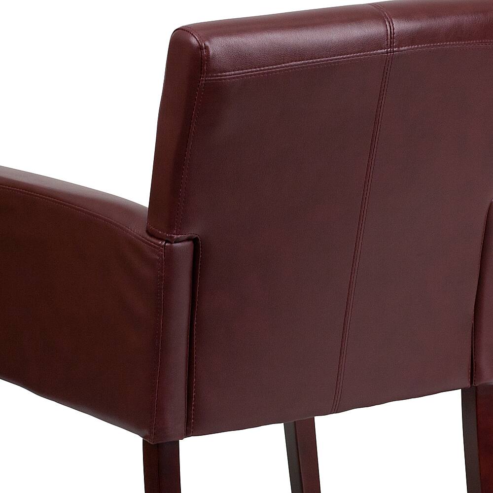 Alt View 15. Alamont Home - Taylor  Contemporary Leather/Faux Leather Side Chair - Upholstered - Burgundy.