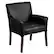 Front. Alamont Home - Taylor Contemporary Leather/Faux Leather Side Chair - Upholstered - Black.