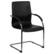 Front. Alamont Home - Valrico Contemporary Vinyl Side Chair - Upholstered - Black.