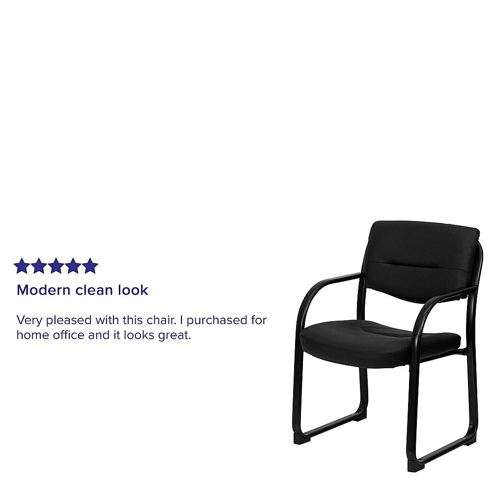 Alt View 39. Alamont Home - Donny  Contemporary Leather/Faux Leather Side Chair - Upholstered - Black.