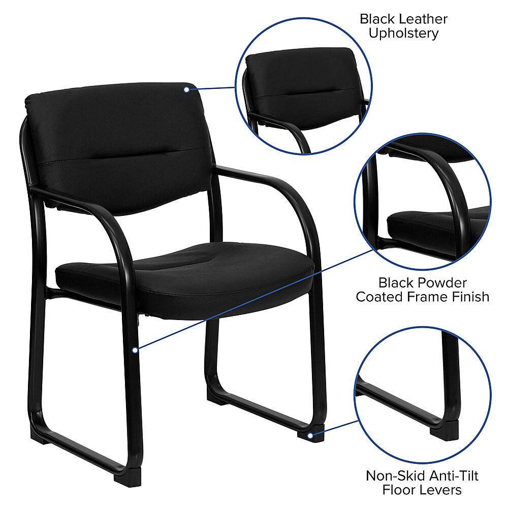 Alt View 40. Alamont Home - Donny  Contemporary Leather/Faux Leather Side Chair - Upholstered - Black.