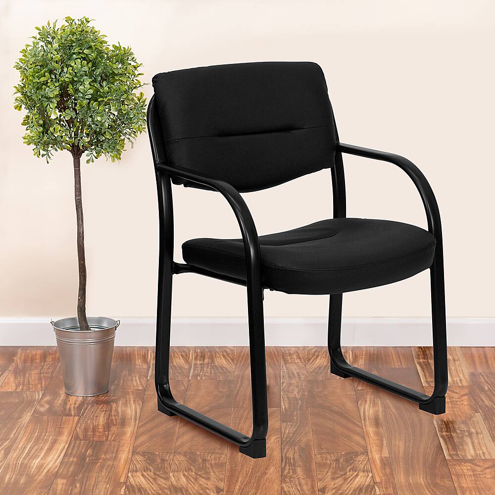 Alt View 12. Alamont Home - Donny  Contemporary Leather/Faux Leather Side Chair - Upholstered - Black.