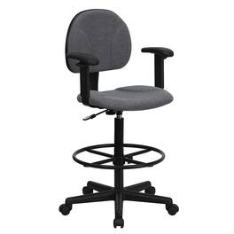 Alamont Home - Bruce Contemporary Fabric Drafting Stool - Gray