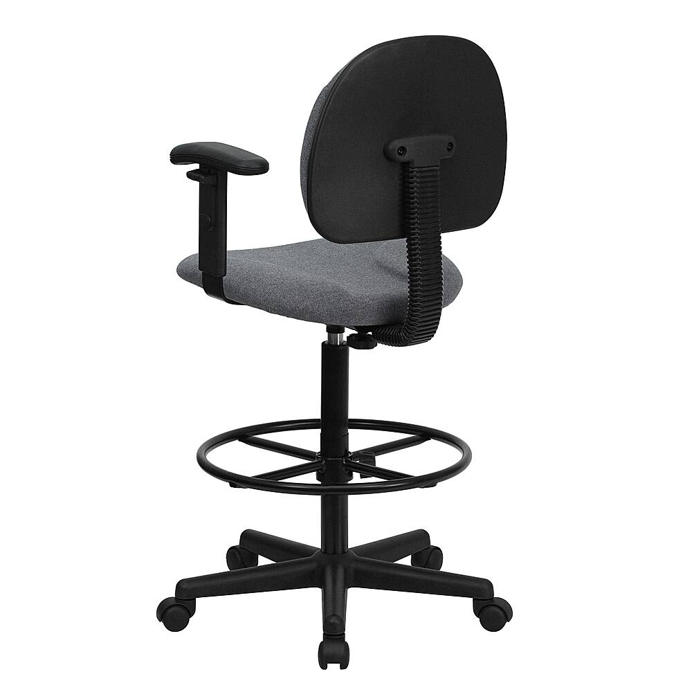 Alt View 15. Alamont Home - Bruce Contemporary Fabric Drafting Stool - Gray.