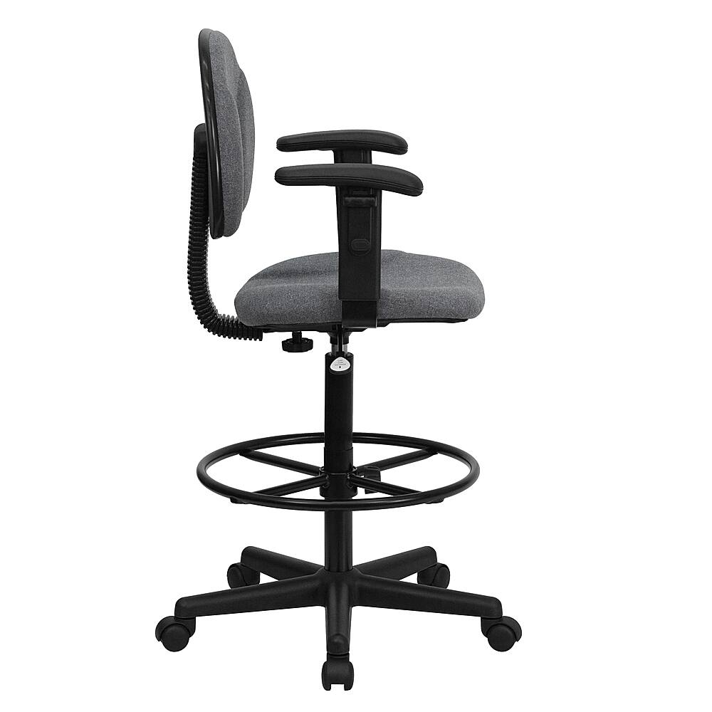 Alt View 17. Alamont Home - Bruce Contemporary Fabric Drafting Stool - Gray.