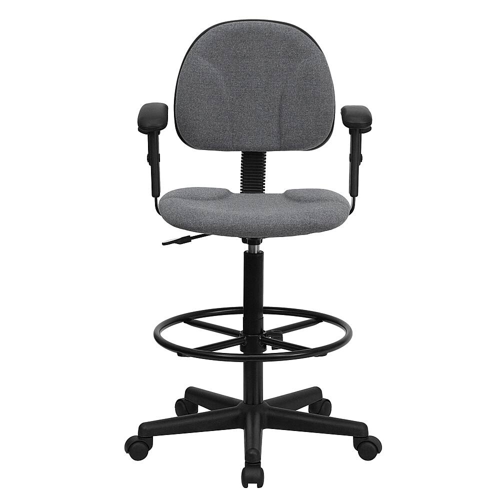 Alt View 12. Alamont Home - Bruce Contemporary Fabric Drafting Stool - Gray.