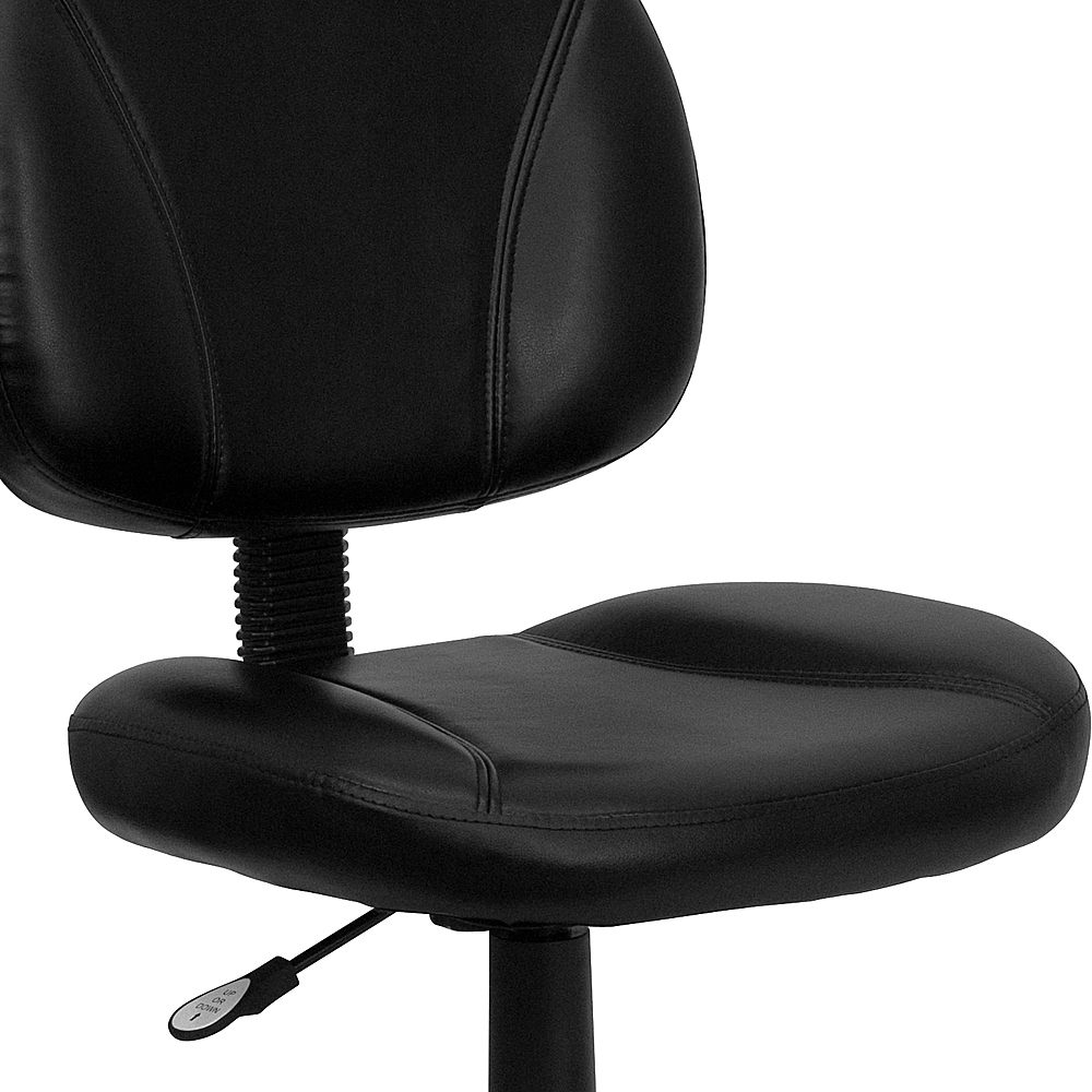Flash Furniture Ergonomic LeatherSoft™ Faux Leather High-Back Reclining  Swivel Chair, Black