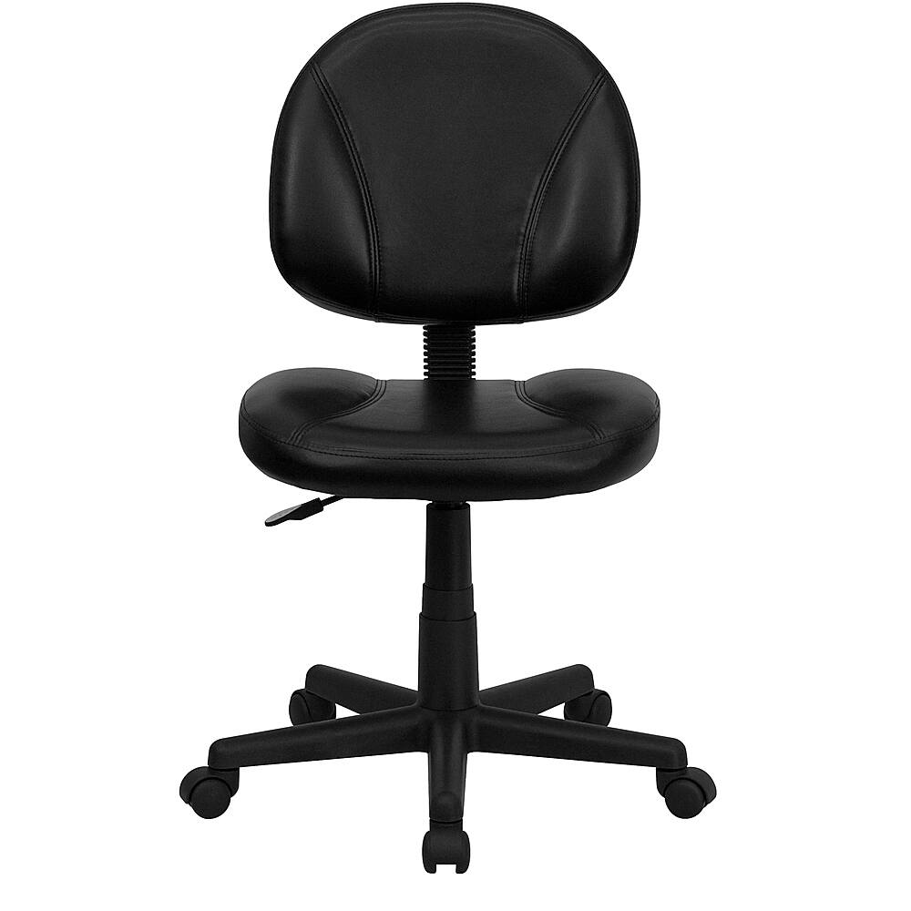 Alt View 11. Alamont Home - Ronald Contemporary Leather/Faux Leather Swivel Office Chair - Black.