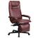 Front. Alamont Home - Robert Contemporary Leather/Faux Leather Swivel Office Chair - Burgundy.
