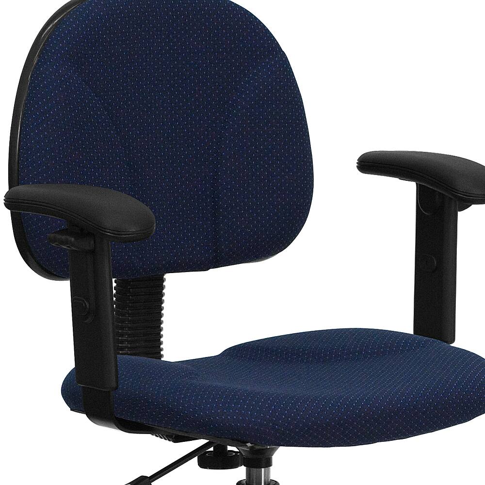 Alt View 18. Alamont Home - Bruce Contemporary Fabric Drafting Stool - Navy Blue Patterned.