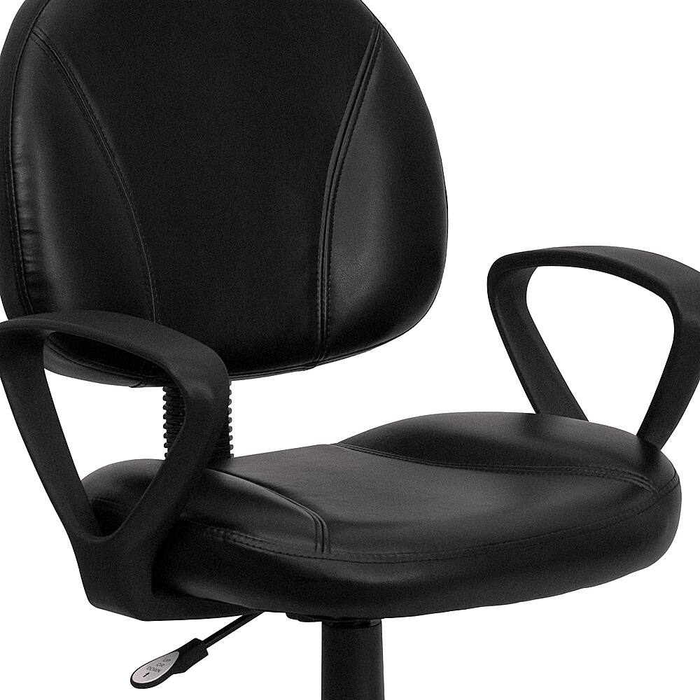 Alt View 15. Alamont Home - Ronald Contemporary Leather/Faux Leather Swivel Office Chair - Black.