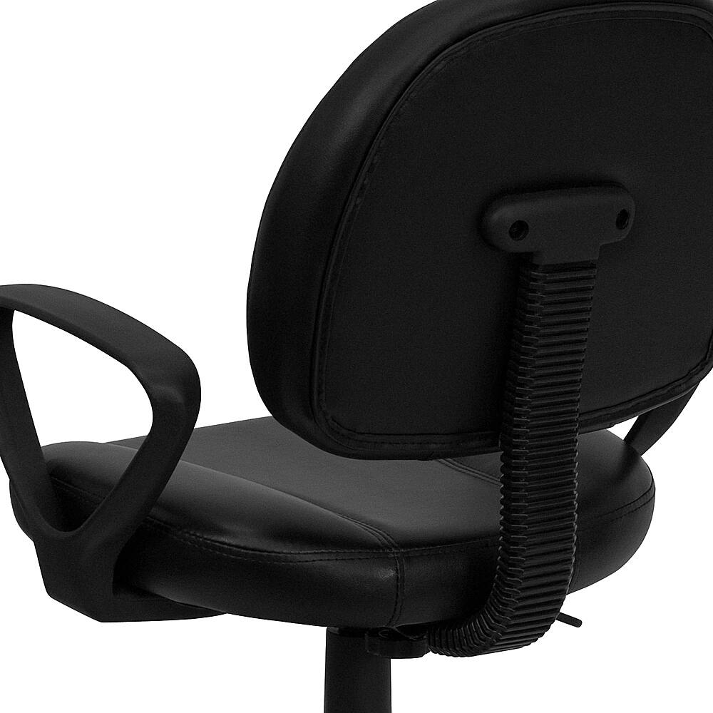 Alt View 17. Alamont Home - Ronald Contemporary Leather/Faux Leather Swivel Office Chair - Black.