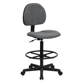 Alamont Home - Bruce Contemporary Fabric Drafting Stool - Gray