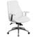Front. Alamont Home - Hansel Contemporary Leather/Faux Leather Executive Swivel Office Chair - White.