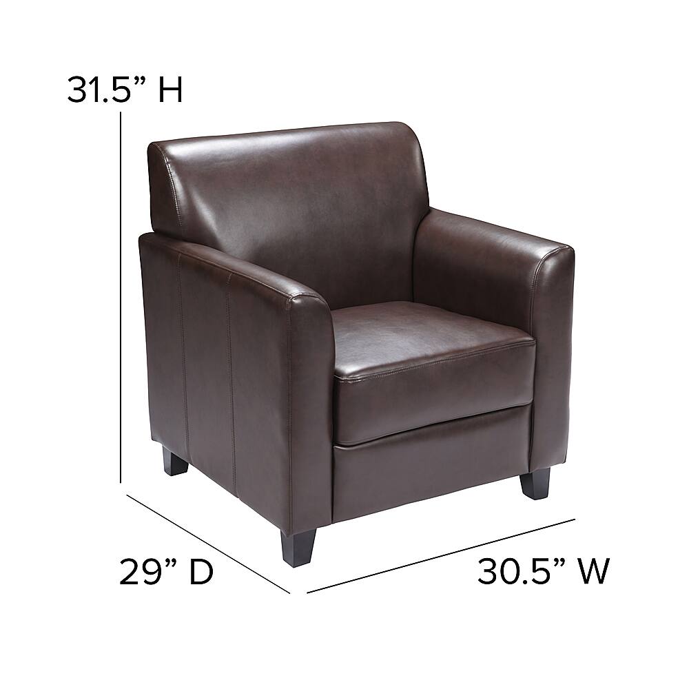 Alt View 12. Alamont Home - Hercules Diplomat  Contemporary Leather/Faux Leather Reception Chair - Brown.