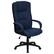 Front. Alamont Home - Rochelle High Back Navy Blue Fabric Adjustable Executive Swivel Office Chair with Arms - Navy Blue.
