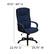 Alt View 13. Alamont Home - Rochelle High Back Navy Blue Fabric Adjustable Executive Swivel Office Chair with Arms - Navy Blue.