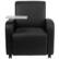 Alt View 11. Alamont Home - George Rectangle Contemporary Leather/Faux Leather Tablet Arm Chair with Wheels - Black.