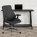 Alt View 12. Alamont Home - Hansel Contemporary Leather Executive Swivel Mid-Back Office Chair - Black.