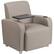 Front. Alamont Home - George Rectangle Contemporary Leather/Faux Leather Tablet Arm Chair - Upholstered - Gray.