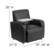 Alt View 13. Alamont Home - George Rectangle Contemporary Leather/Faux Leather Tablet Arm Chair - Upholstered - Black.
