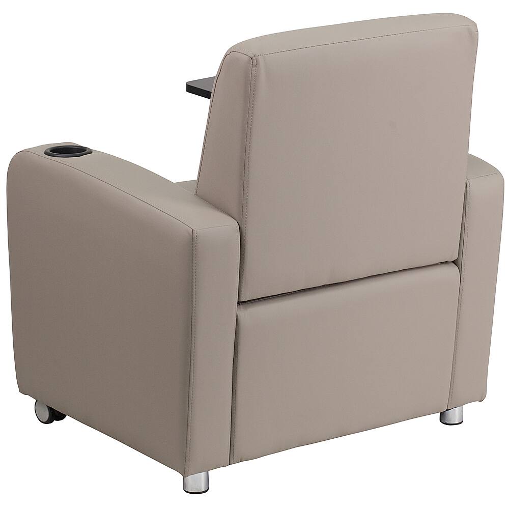 Alt View 14. Alamont Home - George Rectangle Contemporary Leather/Faux Leather Tablet Arm Chair - Upholstered - Gray.