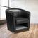 Alt View 12. Alamont Home - George Rectangle Contemporary Leather/Faux Leather Tablet Arm Chair - Upholstered - Black LeatherSoft.