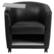Alt View 11. Alamont Home - George Rectangle Contemporary Leather/Faux Leather Tablet Arm Chair - Upholstered - Black LeatherSoft.