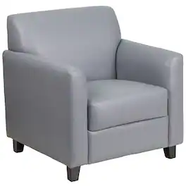 Alamont Home - Hercules Diplomat Contemporary Leather/Faux Leather Reception Chair - Gray