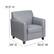 Alt View 13. Alamont Home - Hercules Diplomat Contemporary Leather/Faux Leather Reception Chair - Gray.