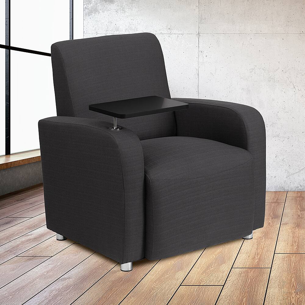 Best Buy Flash Furniture Rectangle Contemporary Fabric Tablet Arm Chair Upholstered Gray