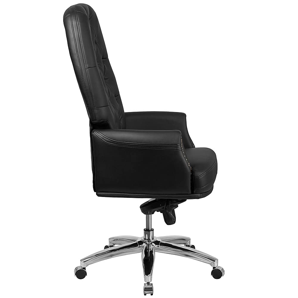 Alt View 16. Alamont Home - Hansel Traditional High Back Tufted Black LeatherSoft Multifunction Ergonomic Office Chair w/Arms - Black.