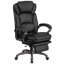 Alamont Home - Martin Contemporary Leather/Faux Leather Swivel Office Chair - Black