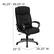 Alt View 13. Alamont Home - Hansel Contemporary Leather/Faux Leather Executive Swivel Office Chair - Black.