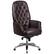 Front. Alamont Home - Hansel Traditional Leather/Faux Leather Executive Swivel Office Chair - Brown.